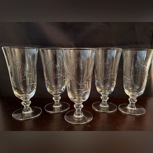 5 Tiffin-Franciscan cordial/juice glasses. 5oz
